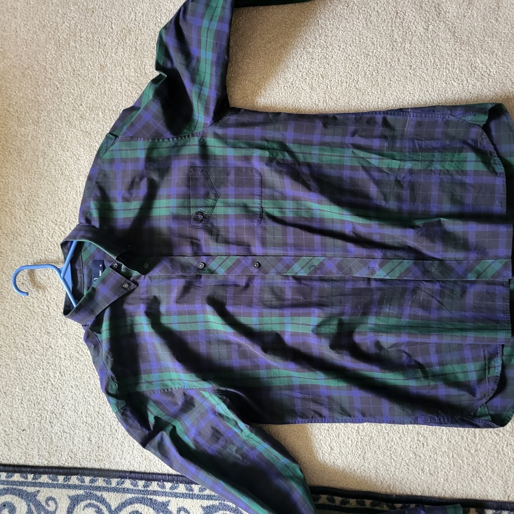 Fred Perry Plaid Shirt in Green and Purple